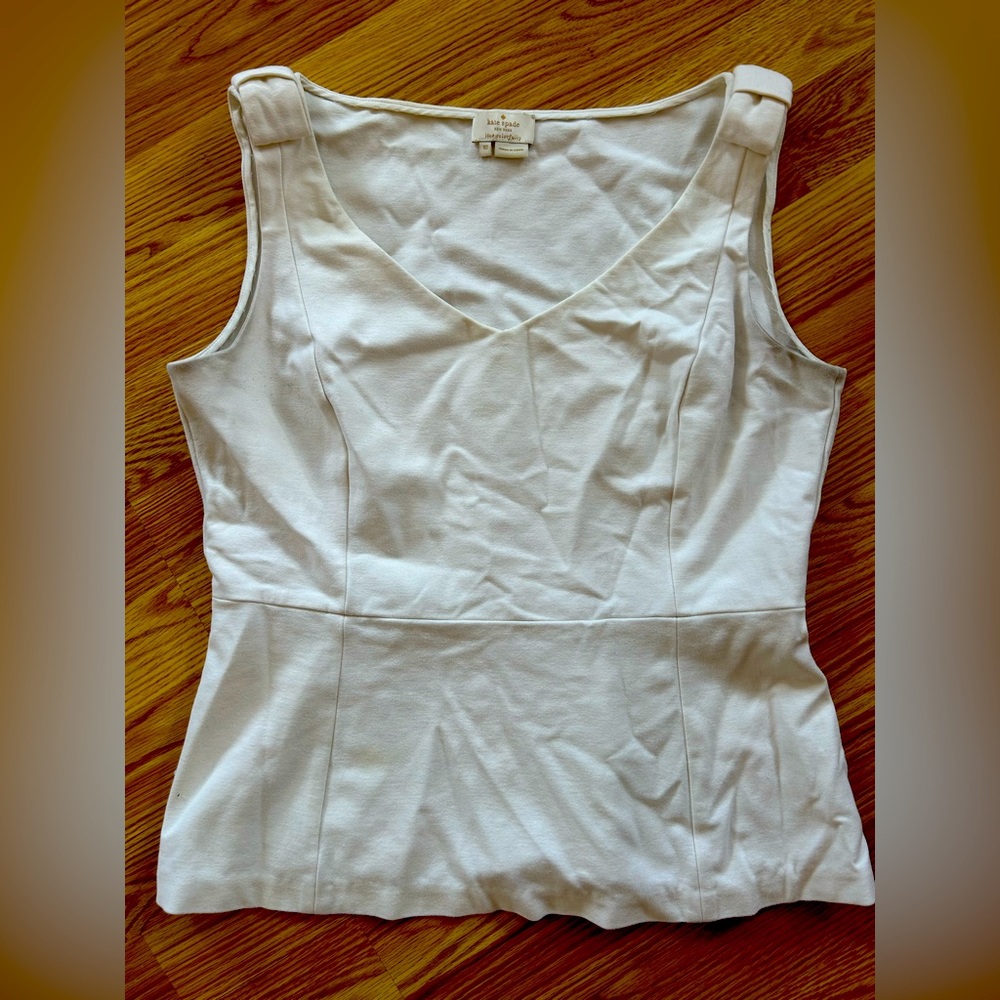 Kate spade white bow tank